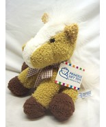 Princess Soft Toys SOFT TAN &amp; WHITE HORSE PONY 8&quot; Plush Stuffed Animal T... - $18.32