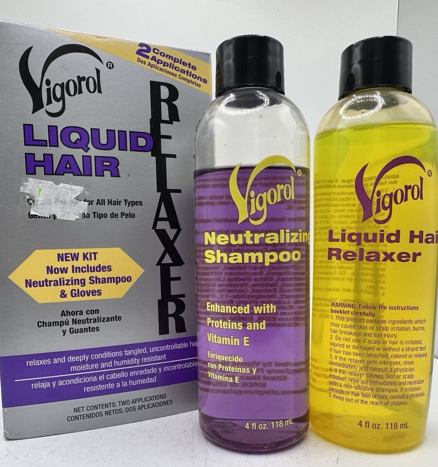 Vigorol Liquid Hair Relaxer & Neutralizing Shampoo 4oz Each Item image 3