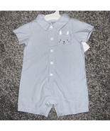 NWT Size 9M Baby Boys  Striped Bunny Romper - Just One You made by Carte... - £5.10 GBP