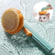 Pumpkin Self Cleaning Slicker Comb For Dog Cat Puppy Rabbit, Grooming Brush Tool - £12.34 GBP