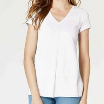 J Jill Top White Plus Sz 2X Pima V-Neck Tunic Pullover Tee NEW Relaxed S... - £42.49 GBP