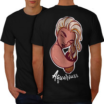 Aquarius Zodiac Fashion Shirt  Men T-shirt Back - £10.54 GBP