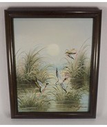Oil  Painting on Canvas  Signed  C. Jeffares Mallard Duck Artwork Framed - £29.18 GBP