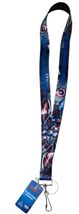 Marvel Avengers Captain America Lanyard 1" Wide 22" Long Buckle-Down Key... - $7.91