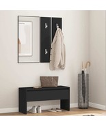 vidaXL Hallway Furniture Set Black Engineered wood, Acrylic Medium - $4,122.39 MXN