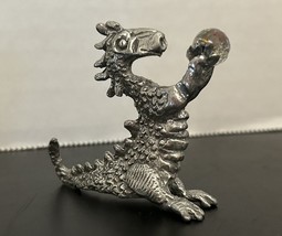 Vtg SCM Pewter Dragon Crystal Ball 2 X 2.25 In. Tall DR16 - £11.09 GBP