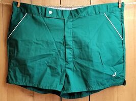Jantzen Vintage 70s Kelly Green Cotton Shorts Men 42 Swim Trunks Button ... - $81.00