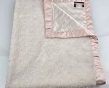 Blankets &amp; Beyond White Pink Satin Stripe Baby Girl Lovey Plush Furry Fa... - $49.50