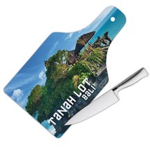 BALI INDONESIA : Gift Cutting Board Tanah Lot Temple Flag Indonesian Balinese Co - £22.80 GBP