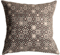 Houndstooth Spheres 18x18 Gray Throw Pillow, Complete with Pillow Insert - £50.62 GBP