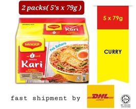 2 packs (5's x79g) -2 Minute Maggi Instant Noodles Curry popular in Malaysia - $59.30