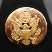 Vintage Brass Eagle US Army Hat Screw Back  Lapel Pin Militaria - £13.11 GBP