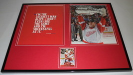 Brett Hull Signed Framed 16x20 Photo &amp; Quote Set Red Wings - £77.86 GBP