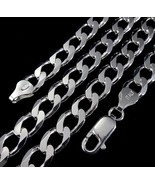7MM Solid 925 Sterling Silver Italian CUBAN CURB Men&#39;s Chain Made in Italy  - £36.45 GBP+