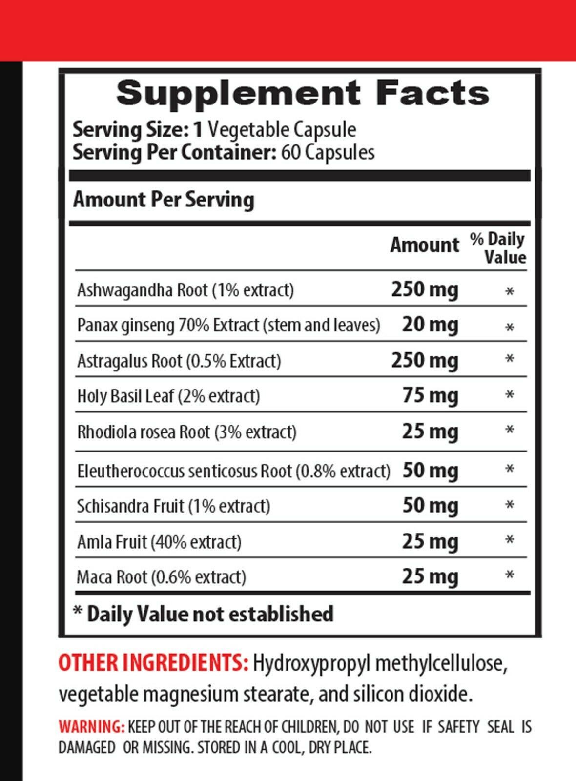 natural anti inflammatory - ASTRAGALUS COMPLEX 770MG - rhodiola root extract 1B Item image 2