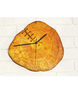 Birthday gift for him, clock, wooden wall clock, rustic natural wood clock, gift - $120.00