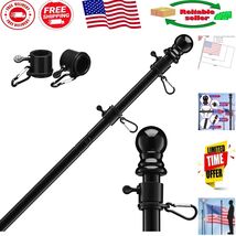 5FT Heavy-Duty Tangle-Free Flagpole Kit for American Flags - Adjustable ... - $385.08 MXN
