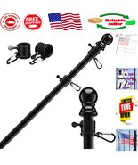 5FT Heavy-Duty Tangle-Free Flagpole Kit for American Flags - Adjustable ... - $385.08 MXN