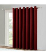 Window Blinds Light Filtering Curtain Patio Glass Slide Door Burgundy Re... - $47.51