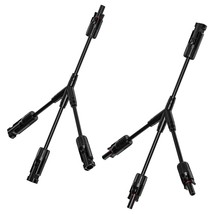 1 Pair of Solar Connectors Y Branch Parallel Adapter Cable Power Solar C... - £24.85 GBP