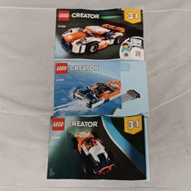 Lego Creator 3 in 1 Model 31089 Manuals 3 Manuals Only - $7.95