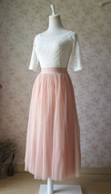 Blush Maxi Skirt and Top Set Custom Plus Size Wedding Bridesmaids Outfit image 4