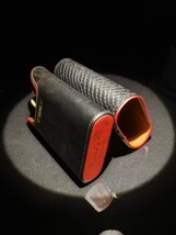 Brizard  Black  Python Pattern and Red Leather cigar case NIB image 6