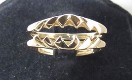 14K Yellow Gold Enhancer Sawtooth or Jaws Style Band Ladie&#39;s Sz 8.75 Rin... - $346.49