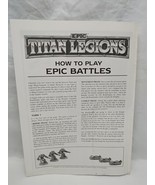 Epic Titan Legions How To Play Epic Battles Booklet - $17.81