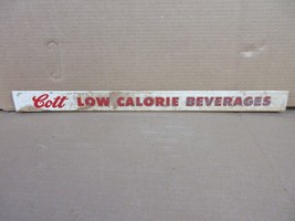 Vintage Cott Low Calorie Beverages Metal Push Bar Advertising Sign   C - £65.47 GBP