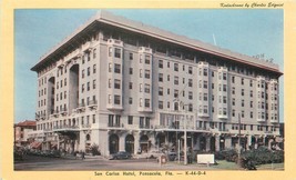 Autos 1940s San Carlos Hotel Pensacola Florida Roadside Dexter postcard ... - $5.49