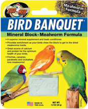 Zoo Med Bird Banquet Mineral Block Mealworm Formula 1 count Zoo Med Bird... - £9.49 GBP