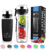 Zulay (34Oz Capacity) Fruit Infuser Water Bottle With Sleeve - Anti-Slip... - £27.13 GBP
