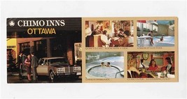 Chimo Inns Oversized Postcard Ottawa Ontario Canada Welcominn - £9.49 GBP