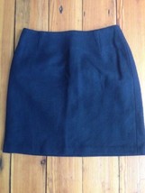 Eddie Bauer Wool Rayon Blend Black Straight Pencil Skirt Fully Lined 10 - $19.79