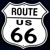 ROUTE 66 Shield -*US MADE*- Embossed Metal Sign - Man Cave Garage Bar Wa... - £14.84 GBP