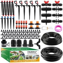 250Ft Drip Irrigation Kit With Rotating Nozzle, Kalolary 1/4&quot; 1/2&quot; Automatic - £34.36 GBP