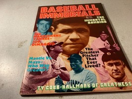 1979 Baseball Immortals Magazine Babe Ruth Ty Cobb Joe DiMaggio - £7.86 GBP