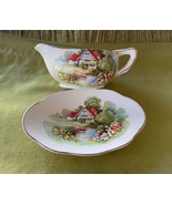 Vntg Royal Winton Grimwades ‘RED ROOF’ Gravy/Sauce Boat Saucer Plate Gol... - $488.60 MXN
