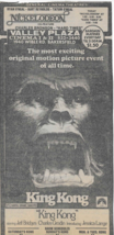 1976 King Kong Movie Theater Newspaper Ad Article Jeff Bridges Cinema 10... - $21.15