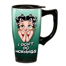 Spoontiques - Ceramic Travel Mugs - Betty Boop I Don&#39;t Do Mornings Cup -... - £31.46 GBP