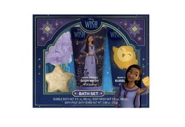 Disney Wish 4 Piece Bath Set— Bubble Bath Body Wash Bath Bomb Bath Pouf NEW - £7.05 GBP