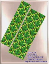 Bead Loom Vintage Motif 23 Green Leaves Bracelet Patterns PDF BP_131 - £3.58 GBP