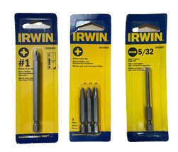 Irwin #1 and #1, #2, #3 and CXlutch Type G Phillips Power Bit SET - $16.82