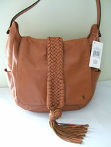 NWT Elliott Lucca Gorgeous Braided Leather Cognac Brown SABINE Shoulder Bag $228 - £114.95 GBP