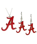 Alabama Crimson Tide - NCAA Earrings &amp; Pendant Necklace Jewelry Set - $26.01 CAD