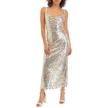 Taylor Women&#39;s Sequined Draped-Neck Sleeveless Dress - Iridescent Biege - £25.88 GBP