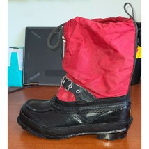Trax Women&#39;s Boots Sz. 5 Steel Shank Winter Snowmobile Red Black Snow. - $64.72 CAD