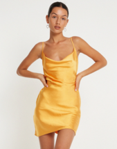 Motel Rocks Paiva Vestido En Satén Naranja - £16.50 GBP