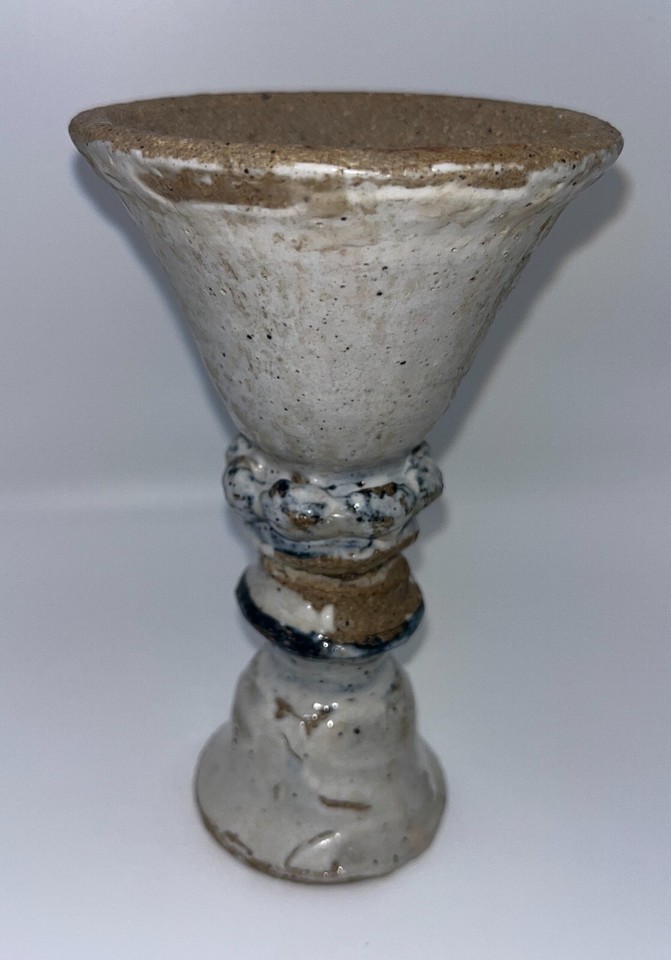 Vintage Handmade Ceramic Art Pottery Candle Stick Holder - $23.76